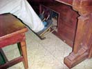 Feet on pedals of player piano