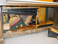 The restored pumps and gear standard installed, vacuum reservoir ready to be installed.