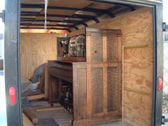 The DX ready to be padded and strapped into Larry Emmons trailer.