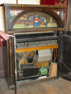 Seeburg K #75,783, made in 1917 with eagle motif art glass; Bale of Hay Saloon, Virginia City.