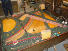 Restringing in progress.